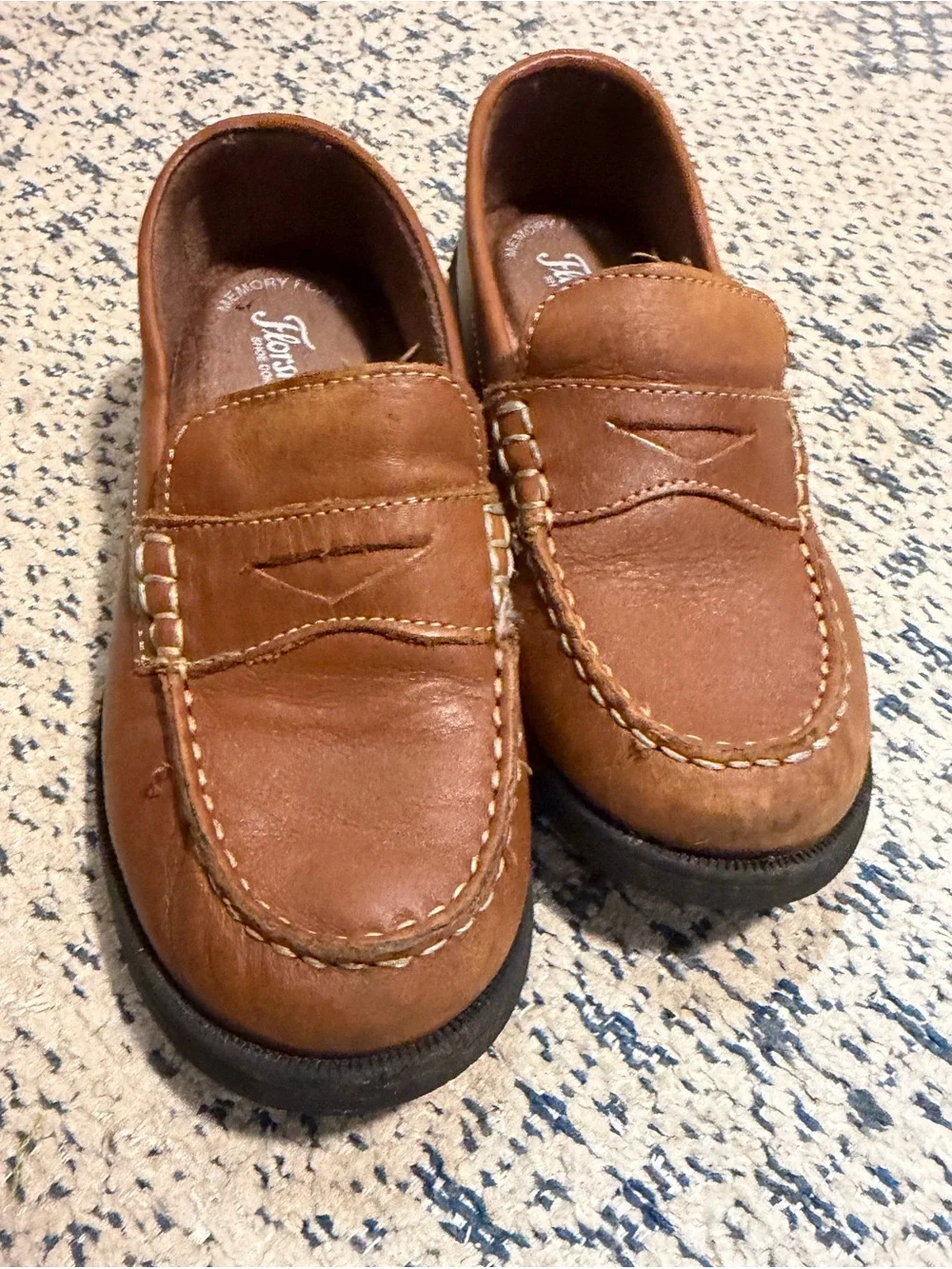 Florsheim Tan/Brown Boys Leather Upper Penny Loafers